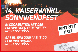 Kaiserwinkl Sonnwendfest 2019